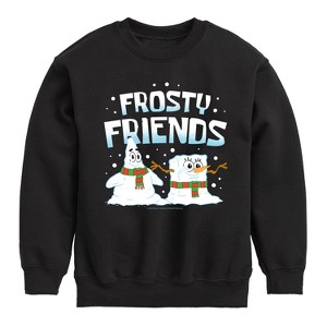 Boys' - SpongeBob SquarePants - Frosty Friends Graphic Long Sleeve Fleece Sweatshirt - 1 of 4
