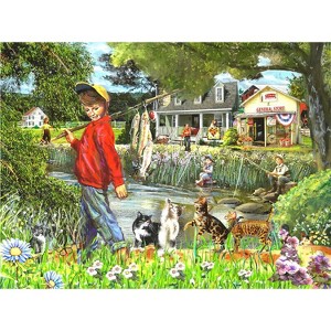 Sunsout Cat Fish 1000 pc   Jigsaw Puzzle 52323 - 1 of 4