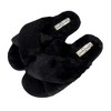 Jessica Simpson Womens Cross Band Plush Slide Slipper Slide - 3 of 4