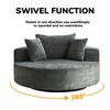 55'' Chenille Foam Modern Single Sleeper Chair with 360¡ã Swivel and Backrest Pillow for Living Room and Bedroom - 2 of 4
