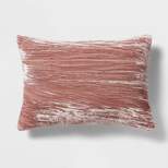 14"x20" Luxe Velvet Oblong Decorative Pillow Mauve - Threshold™