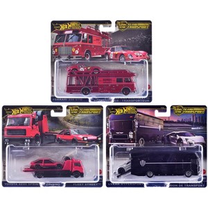 "Team Transport" 3 piece Set H 2025 "Car Culture" Series Diecast Model Cars by Hot Wheels - 1 of 4