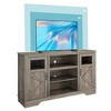 Modern Farmhouse LED TV Stand for TVs Up to 65 Inches - Stylish Entertainment Center with Open Shelves and Storage Cabinets, Ideal TV Console - 3 of 4