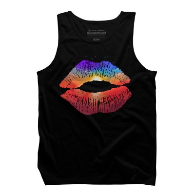 Men's Design By Humans Summer Kiss By clingcling Tank Top