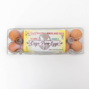 SunHearth Cage Free Large Brown Eggs - 12ct - 1 of 3