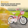 RoyalBaby Princess Girl Kids Bicycle with Training Wheels - 2 of 4