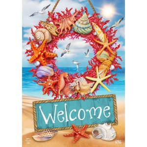 Briarwood Lane Summer Garden Flag 12x18 For Outdoor Coral Wreath For Summer Garden Flag Flags For Outside - 1 of 4