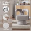 CAVINAS 360 Degree Swivel Chairs, Cuddle Barrel Chair, Accent Chairs, Round Armchairs with Wide Upholstered, Fluffy Fabric Chair - 2 of 4