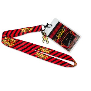 Crowded Coop, LLC Midway Arcade Games Lanyard w/ ID Holder & Charm - Joust - 1 of 4