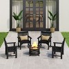 WestinTrends Outdoor Patio HDPE Adirondack Dining Arm Chairs (Set of 4) - 2 of 4