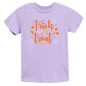 SmileyWorld Trick or Treat Candy - Youth Short Sleeve Graphic T-Shirt and Toddler Short Sleeve Graphic T-Shirt - 1 of 4