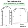 Itopfox Metal Pergola Arbor, Outdoor Flower Garden Arch Trellis for Climbing Plants, Steel Garden Arbor for Wedding Decoration - 3 of 4