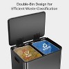 2 x 8 Gallons Dual Compartment Trash Can with 2 Inner Buckets and Soft Close Lid - 4 of 4