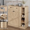 42" Shoe Storage Cabinet – 4-Tier Organizer with Doors & 3 Adjustable Shelves for Entryway/Front Door - 4 of 4