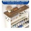 Shoe Cabinet With 2 Flip Drawer Open Shelves Storage Organizer Hallway - 2 of 4