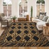 Checkered Area Rugs for Living Room Washable, Soft Low Pile Non-Slip Leopard Print Indoor Carpet Rugs for Entryway Bedroom Dining Room - 2 of 4