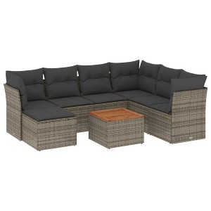 vidaXL Garden Sofa Set Grey - 1 of 4