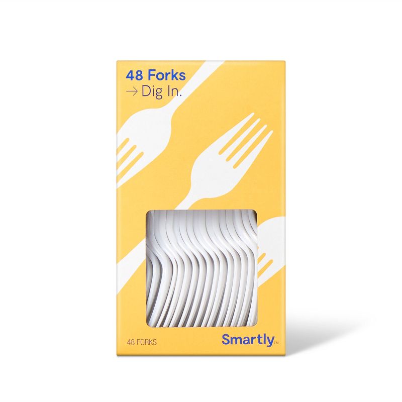 Plastic Forks - 48ct - Smartly&#8482;, 1 of 4