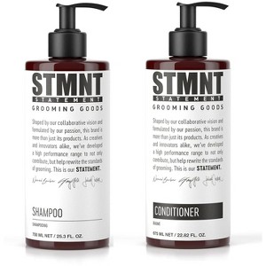 STMNT Shampoo & Conditioner DUO SET | Softens Hair | Restores Shine | Moisturizing Formula w/Activated Charcoal & Menthol | All Hair Types - (25.3 oz) - 1 of 4