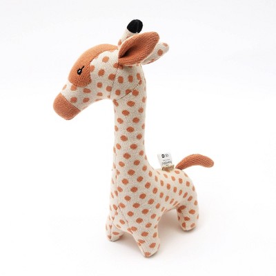 Handmade Giraffe Plush Toy with Reddish Brown Spots