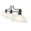 Melange 3-Light Linear Billiards Pendant - Matte Black with Opal Glass Shades - 4 of 4