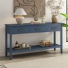 KIGFTSOD Contemporary 3-Drawer Console Table with 1 Shelf, Entrance Table for Entryway, Hallway, Living Room, Foyer, Corridor - 2 of 4