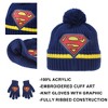 Superman Cuff Hat And Knit Gloves Youth Cold Weather Set - 4 of 4