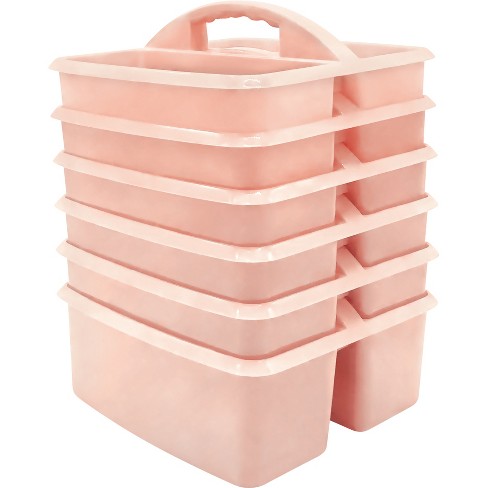 Light Blue Plastic Storage Caddy, Pack Of 6