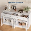55" Sideboard Buffet Cabinet with Storage, Buffet Table with 2 Drawers, 4 Acrylic Doors and  Adjustable Shelves for Kitchen, Dining Room, Living Room - 3 of 4