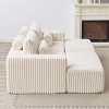 NicBex Couches for Living Room Loveseat with Ottomans Corduroy Fabric Modular Sectional Sofa Comfy Deep Plush Couch with Ottomans and 2 Pillows - 4 of 4