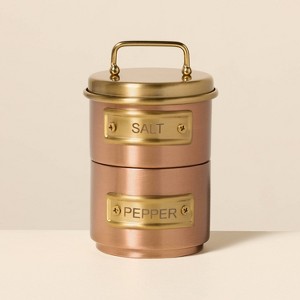 Salt and Pepper Holders Copper Finish - Hearth & Hand™ with Magnolia - 1 of 4