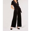 Women's Angel Velvet Wrap Jumpsuit - APRICOT - 3 of 4