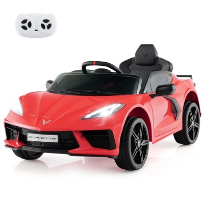 Costway 12V Electric Kids Ride On Car with Remote Control Wireless Connection Lights Orange/Pink/Red/White