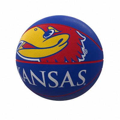 NCAA Kansas Jayhawks Mascot Official-Size Rubber Basketball