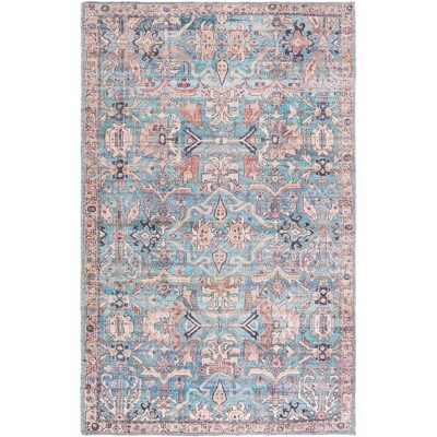 Unique Loom Nostalgia Katie Border Washable Indoor Flatweave Woven Area Rug