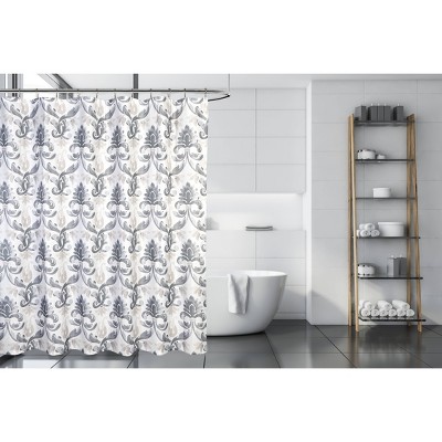 Spencer Shower Curtain Gray/Taupe - Moda at Home