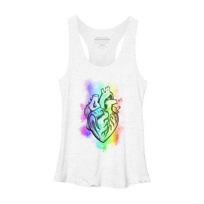 Adult Design By Humans Broken Hearts Still Beat Pride Rainbow By GurlwithGu Racerback Tank Top