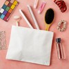Bright Creations 6 Pack Blank Canvas Travel Makeup Bag with Zipper, Cosmetic Bag Organizer for Purse, 12 x 9 In - 2 of 4