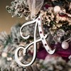 Gloria Duchin Silvertone Initial A Tree Ornament - 2 of 4