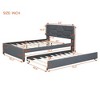 NicBex Full Size Upholstered Platform Bed with Twin Size Trundle for Adults/Boys/Girls - 3 of 4