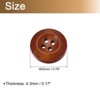 Unique Bargains Wooded Sewing DIY Craft Clothing Sewing Round Buttons 50 Pcs - 2 of 4