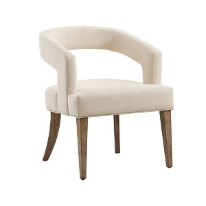 Anybear 25.8" Velvet Modern Velvet Accent Chair - 1 of 4