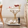 KTMBDW Bar Cart, Home Bar Serving Cart, Small Bar Cart with 2-Tier Shelf, Wine Holders, Glass Holders for Kitchen, Dining Room, Living Room - 2 of 4