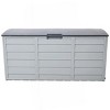 75-Gallon Outdoor Deck Box with Wheels, All-Weather Resin Storage Shed for Patio Furniture Cushions, Pool Toys & Garden Tools - 3 of 4