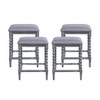 Christopher Knight Home Amelia Rustic Acacia Wood Backless Counter Stools with Upholstered Seat - 2 of 4