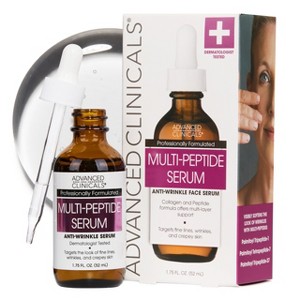 Advanced Clinicals Peptide Facial Serum Moisturizer Skin Care Oil For Face, Wrinkles, Fine Lines, & Puffiness. 1.75 Fl Oz - 1 of 4