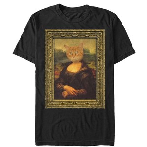 Men's Lost Gods Mona Lisa Cat T-Shirt - 1 of 4