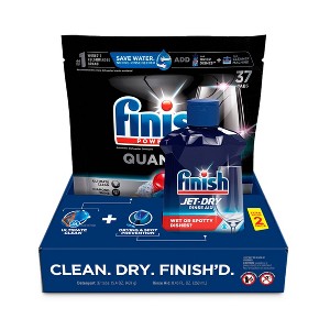 Finish Quantum + Jet Dry Cleaners and Disinfectants - Regimen Bundle - 8.45 fl oz/37ct - 1 of 4