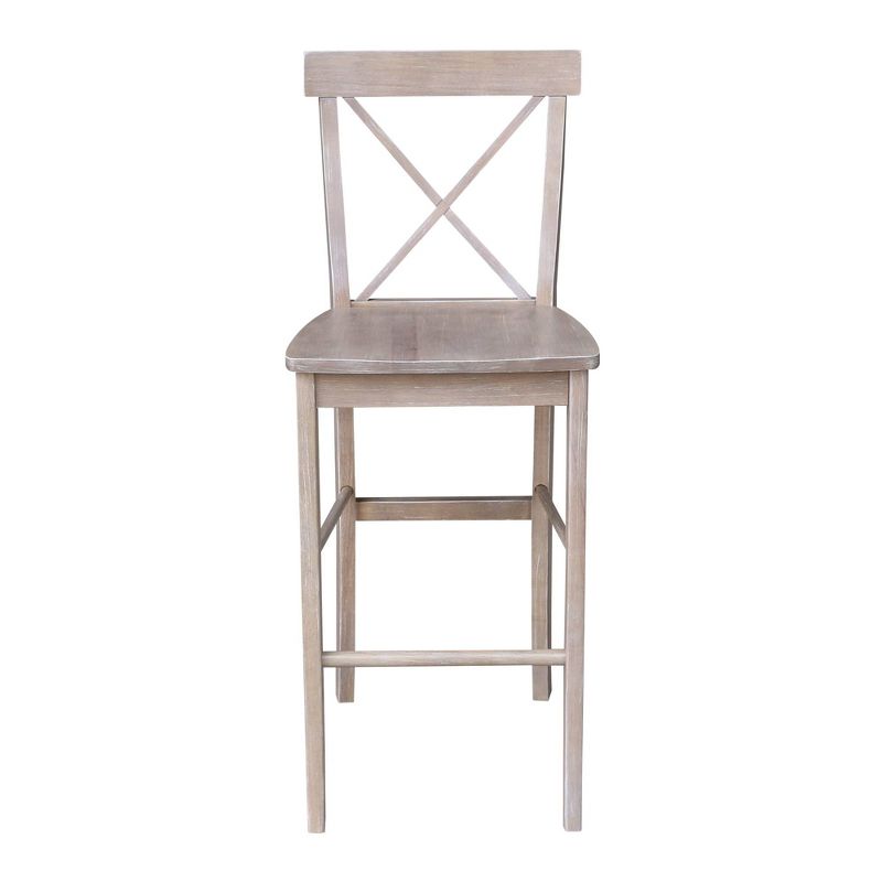 X Back Stool Washed Gray/Taupe - International Concepts, 3 of 11