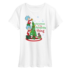 Women's - Dr. Seuss - Christmas Is A Family Thing Short Sleeve Graphic T-Shirt - 1 of 4